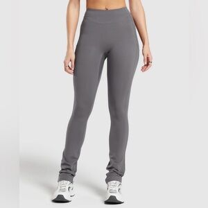 Gymshark Rest Day Boot Cut Cotton Leggings Gray Sz Med Gym Yoga Athletic Flare